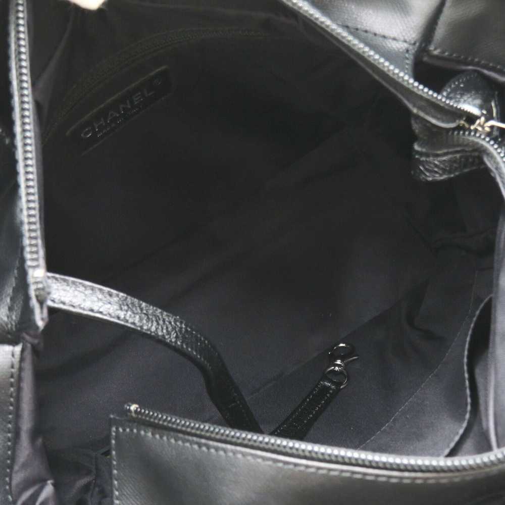 Chanel Paris Biarritz Black Leather Tote Bag (Pre… - image 5