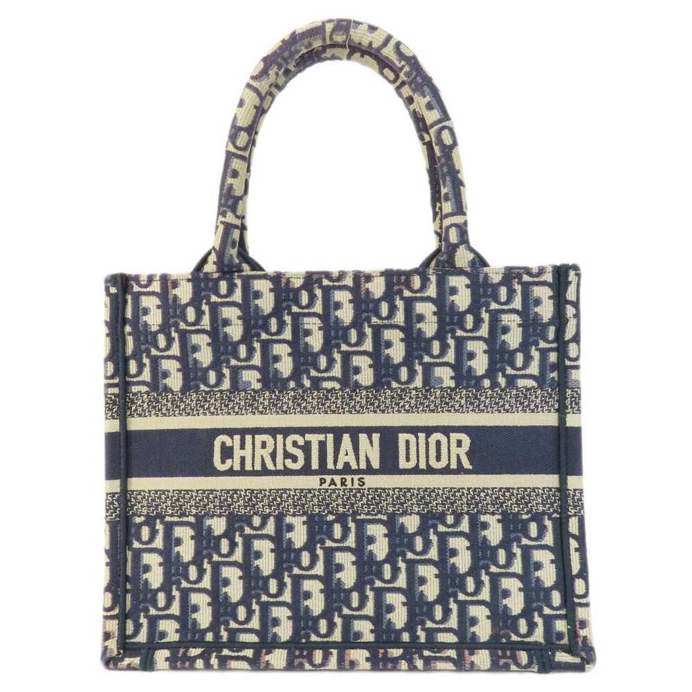 Dior Book Tote Beige Canvas Tote Bag (Pre-Owned) - image 1