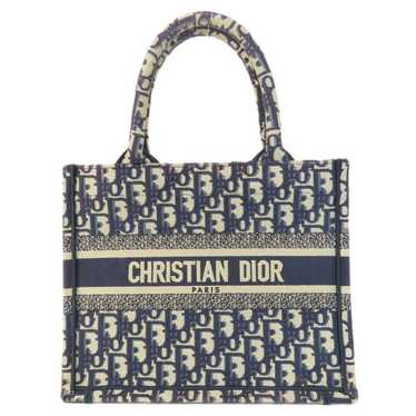 Dior Book Tote Beige Canvas Tote Bag (Pre-Owned) - image 1