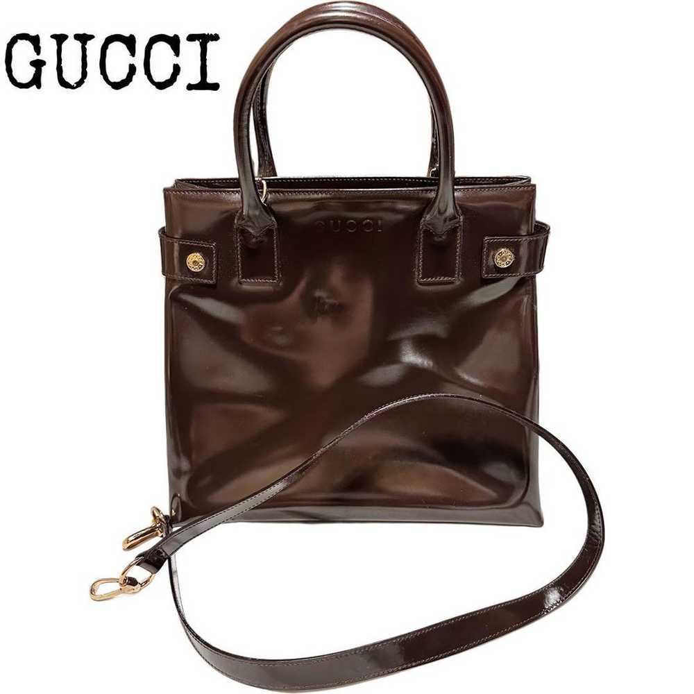 GUCCI Enamel 2way Bag - image 1