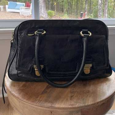 Vintage Coach Authentic Black Leather Handbag EUC - image 1