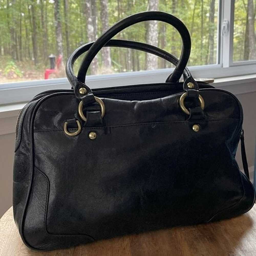 Vintage Coach Authentic Black Leather Handbag EUC - image 2