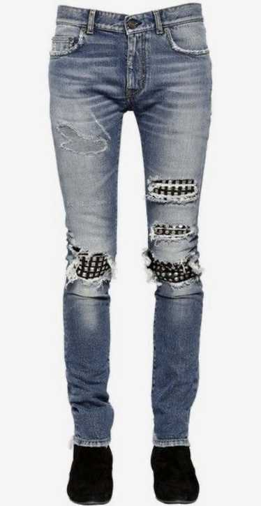 Saint Laurent Paris Saint Laurent Studded Distress