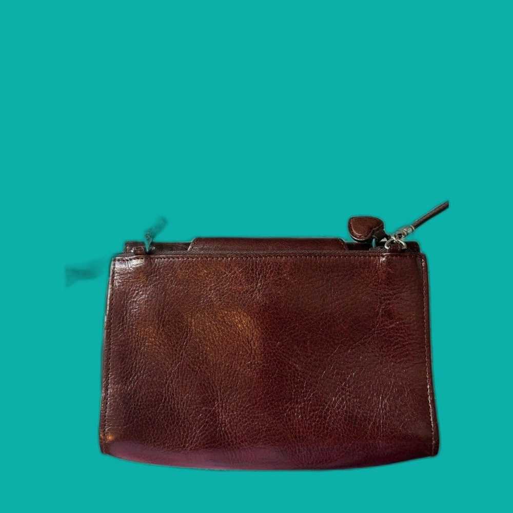 Vintage Rare Brown Brighton Crossbody 8 x 6 in in… - image 2