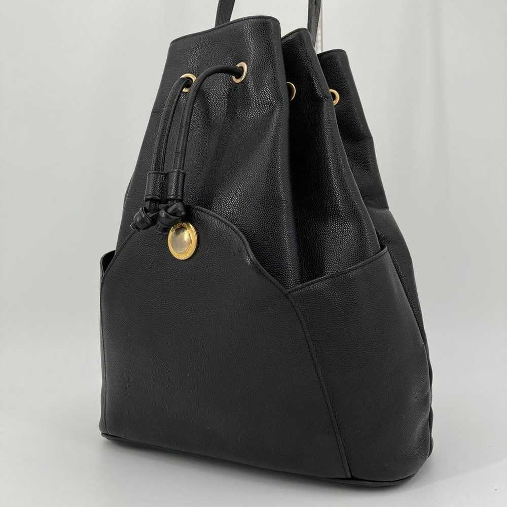 Lanvin Lizard-Embossed Drawstring Shoulder Bag Cr… - image 1