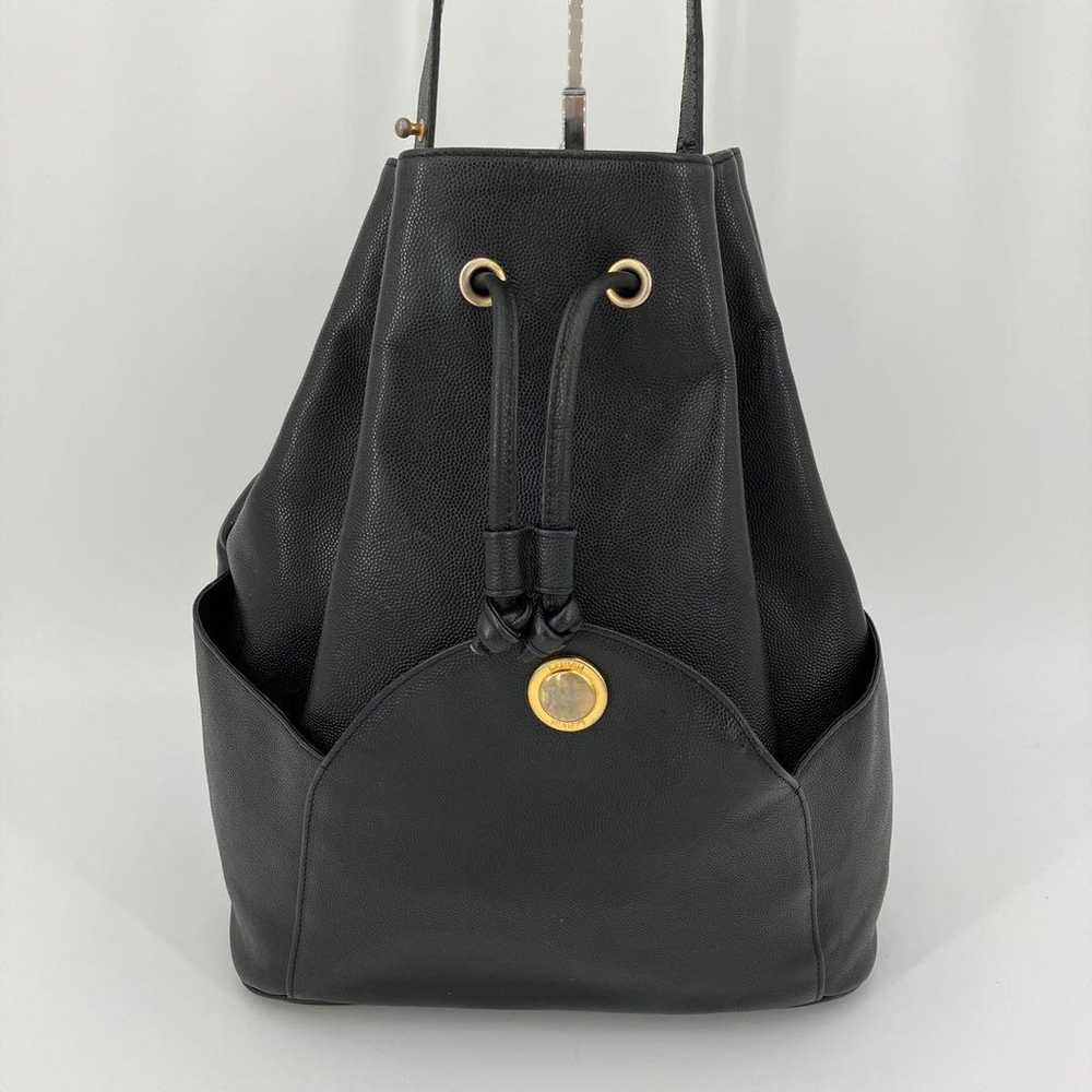 Lanvin Lizard-Embossed Drawstring Shoulder Bag Cr… - image 2