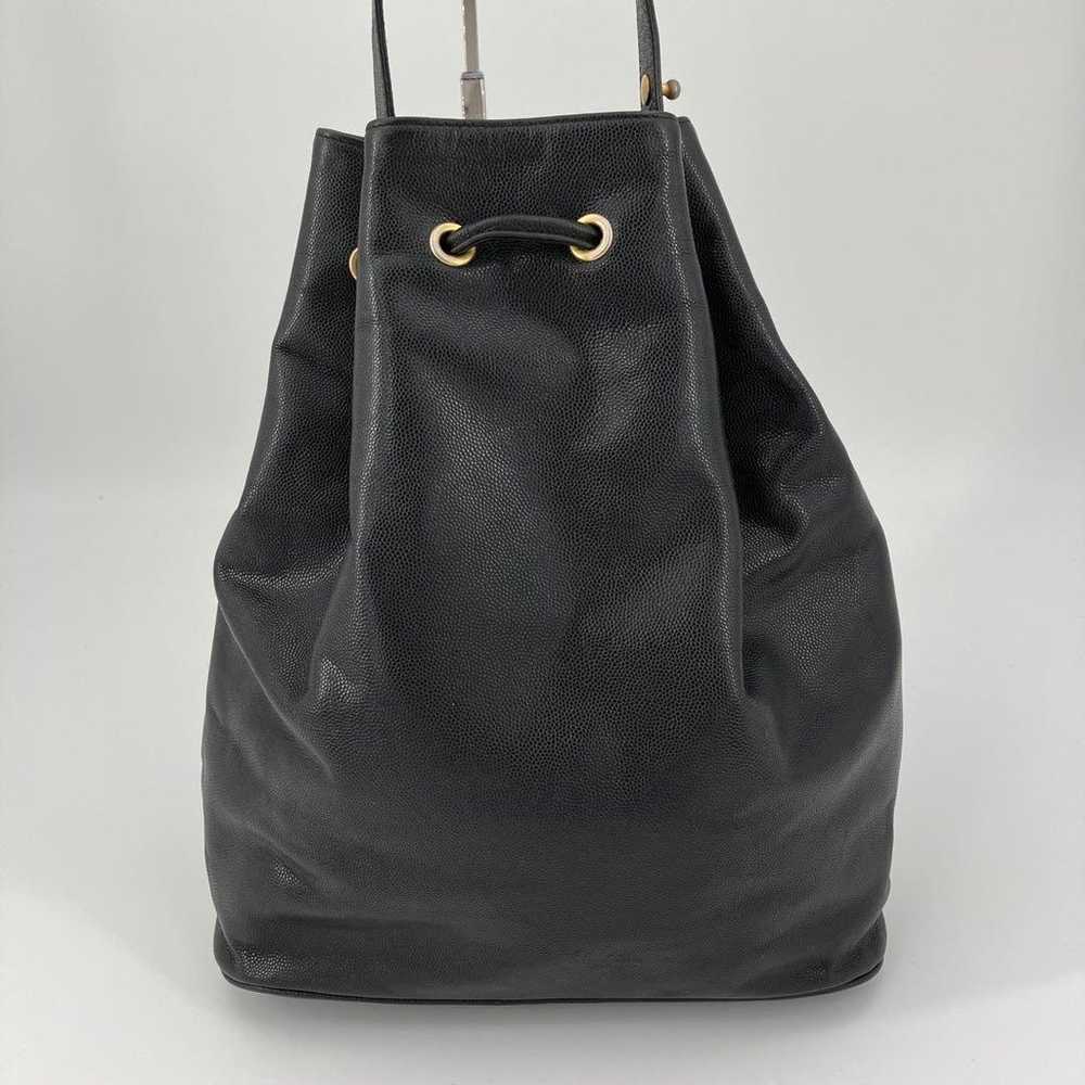 Lanvin Lizard-Embossed Drawstring Shoulder Bag Cr… - image 3