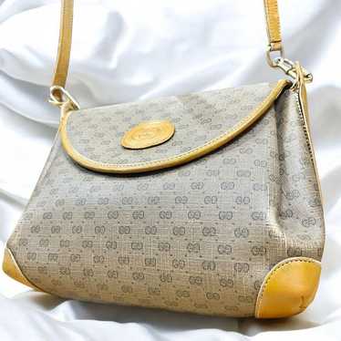 GUCCI Interlocking Micro PVC Leather Shoulder Bag