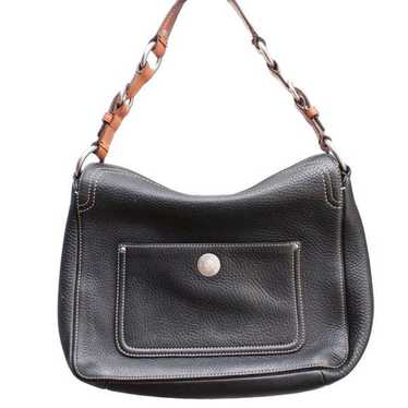 Coach Chelsea Turnlock Black Pebble Leather Should