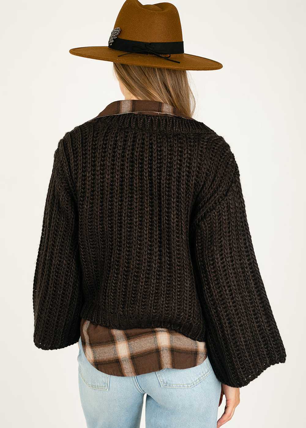 Joyfolie Emi Sweater in Washed Black - image 4