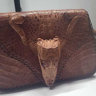 MCM  Vintage Baby Alligator Genuine Leather Purse