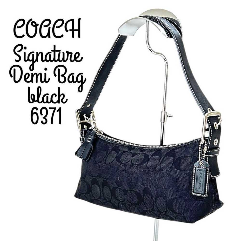 COACH Signature Demi Bag One-Shoulder Black Y2K - image 1