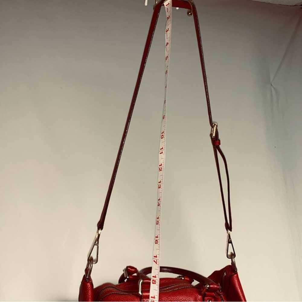 MICHAEL KORS Red Bedford Pebble Leather Satchel S… - image 9