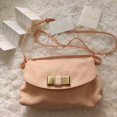 Chloe Pink 2way LILY Handbag in Shibo Leather Shou