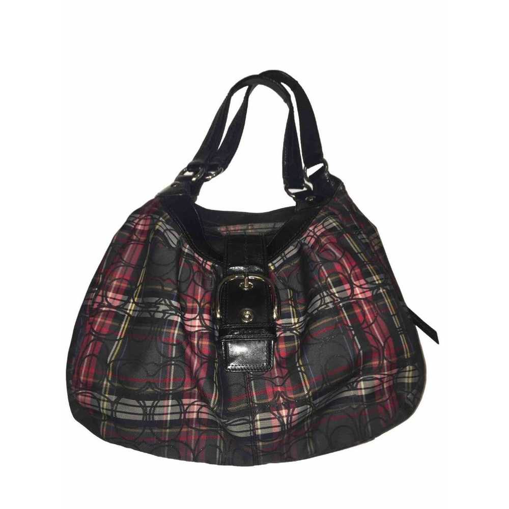 Coach Soho Lynn Black Tartan Plaid Shoulder Handb… - image 11