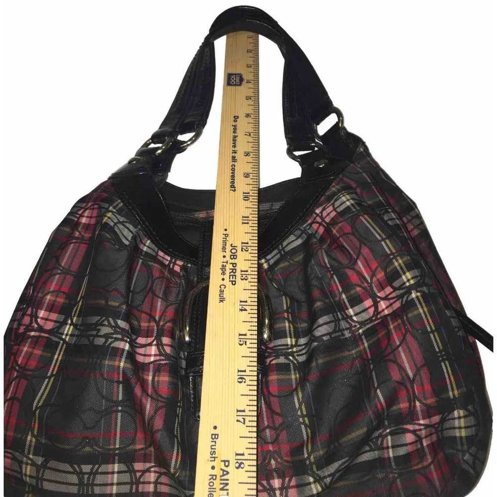 Coach Soho Lynn Black Tartan Plaid Shoulder Handb… - image 12