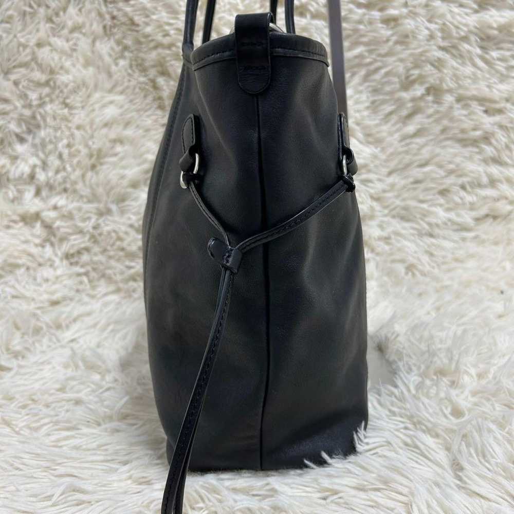 Excellent Condition Agnes B Tote Bag Leather Blac… - image 5