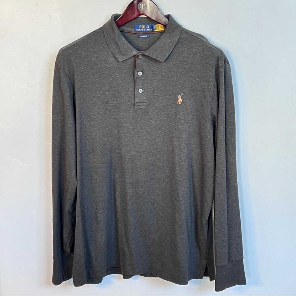 Polo Ralph Lauren LS Polo Shirt Men’s Size L Dark… - image 3