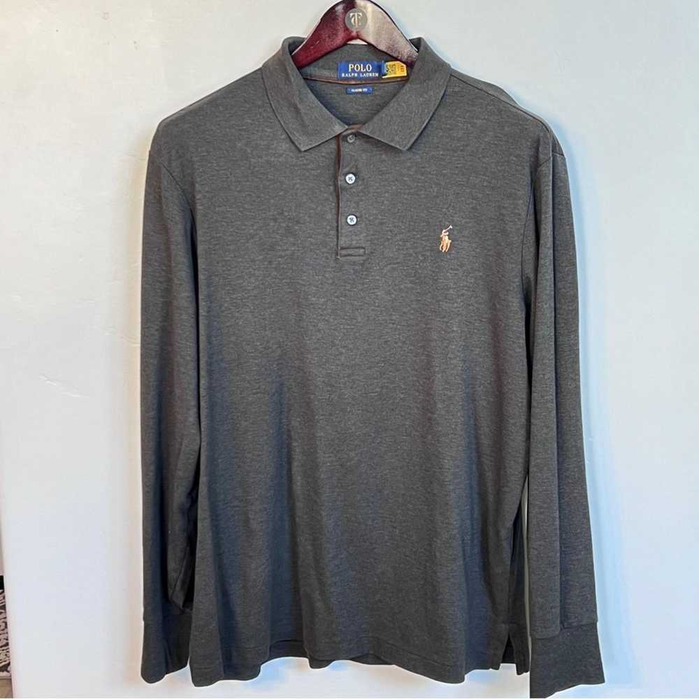 Polo Ralph Lauren LS Polo Shirt Men’s Size L Dark… - image 6