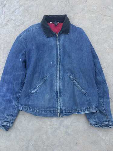 Vintage 1970s denim lined work wear jacket