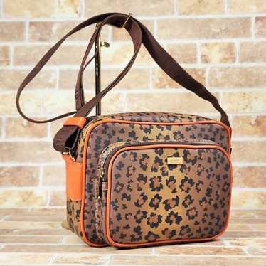 TOUS Tous ☆ Leather Combination Logo Leopard Mini 