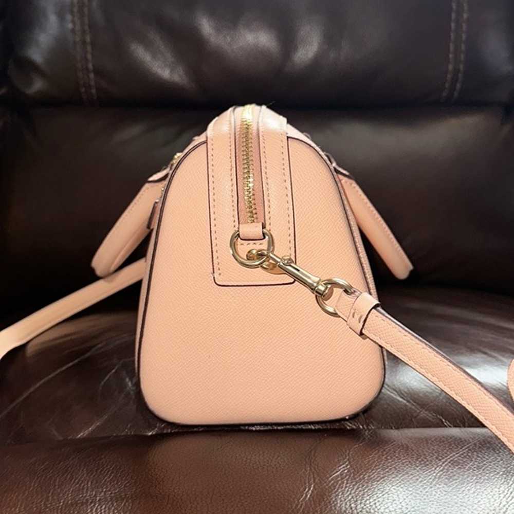 Coach Peach Pink Rowan Leather Satchel Shoulder B… - image 3