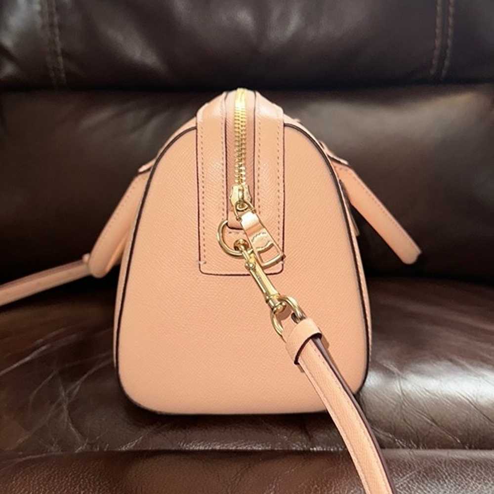 Coach Peach Pink Rowan Leather Satchel Shoulder B… - image 4