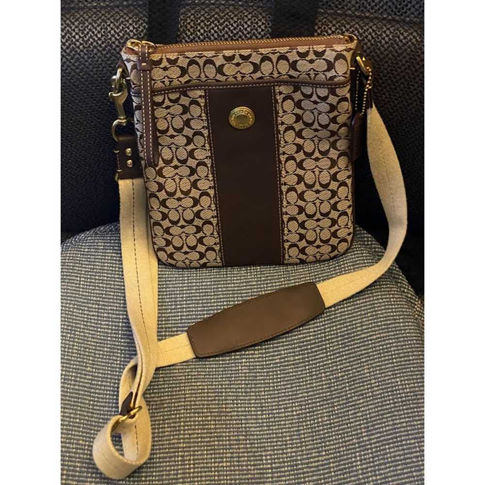 Coach Signature Canvas Crossbody Brown Classic Bo… - image 9