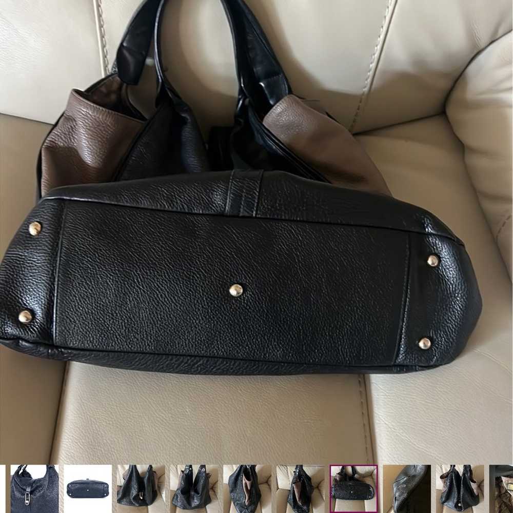 Furla Logo Hook Hobo Bags Leather Black & tan col… - image 9