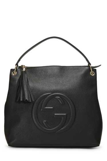 Black Leather Soho Convertible Hobo Large