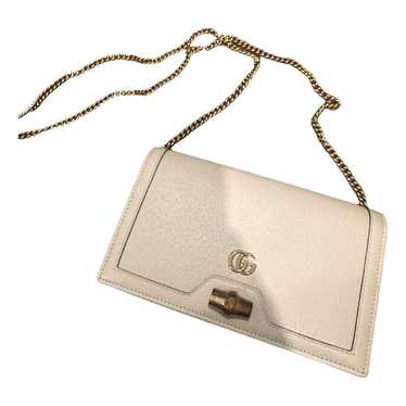 Gucci Bamboo leather clutch bag