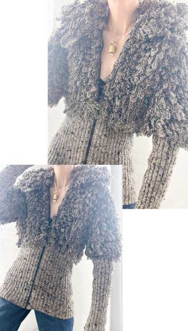 artisan 70s wool mop knit cardigan