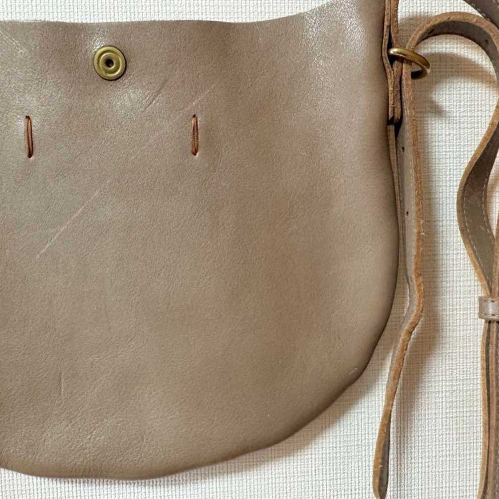 IL BISONTE Shoulder Bag in Gray Beige Brown Leath… - image 4