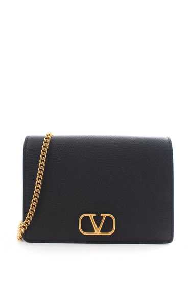 Product Details Valentino Black Grained Leather Wa