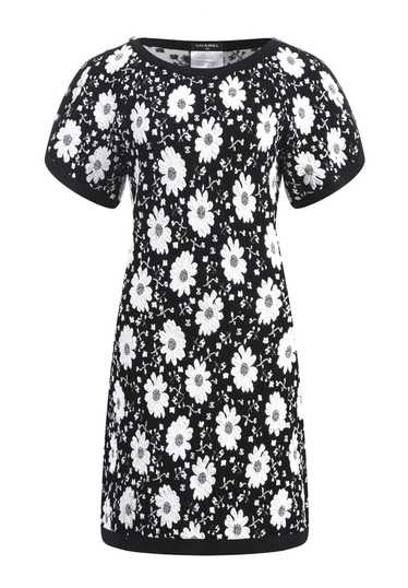 Product Details Chanel Black and White Floral Dres