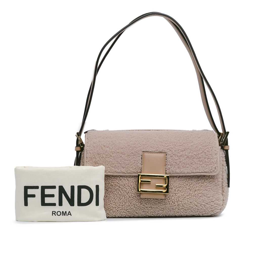 Product Details Fendi Beige Shearling Baguette Bag - image 10