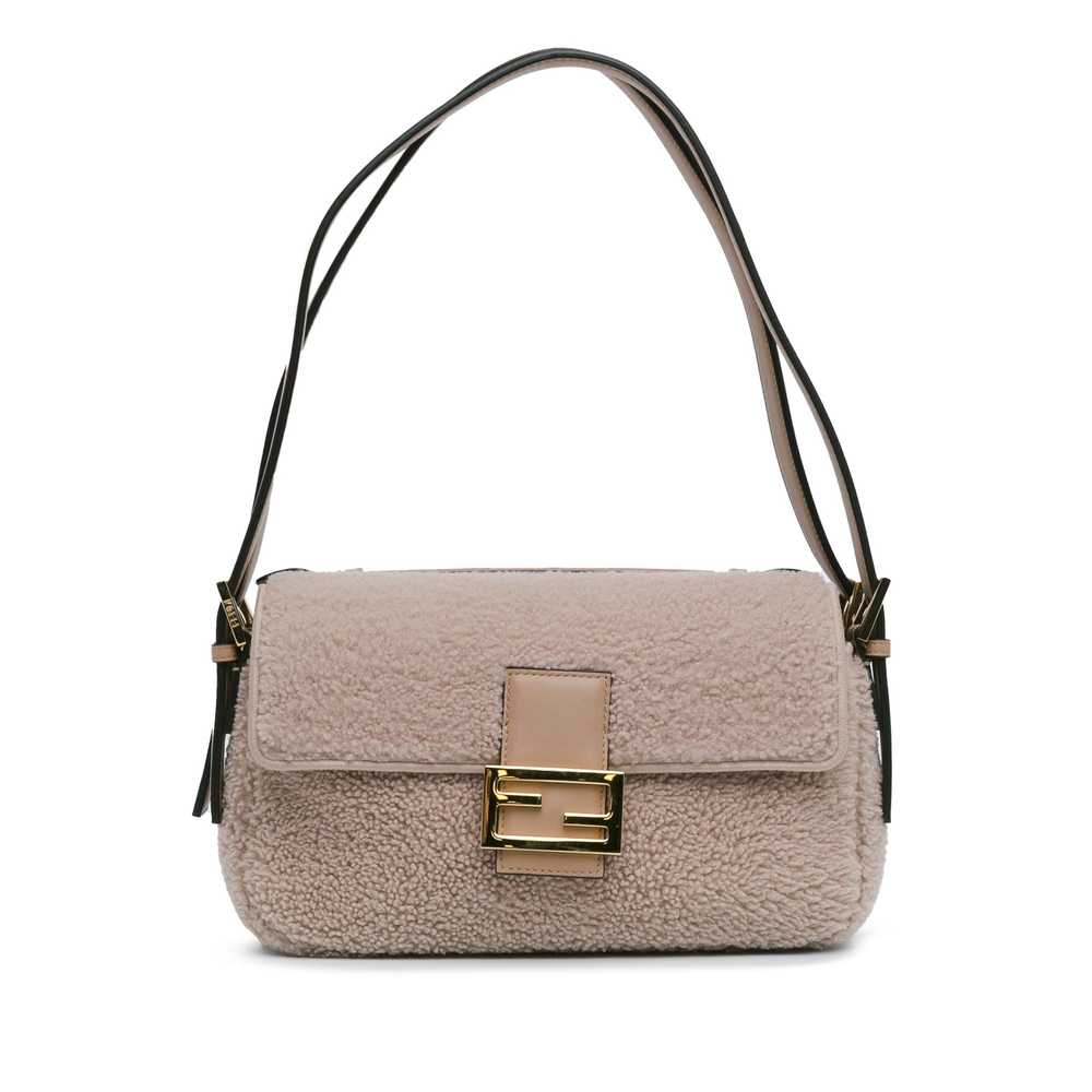 Product Details Fendi Beige Shearling Baguette Bag - image 1