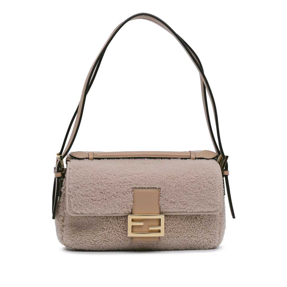 Product Details Fendi Beige Shearling Baguette Bag - image 2