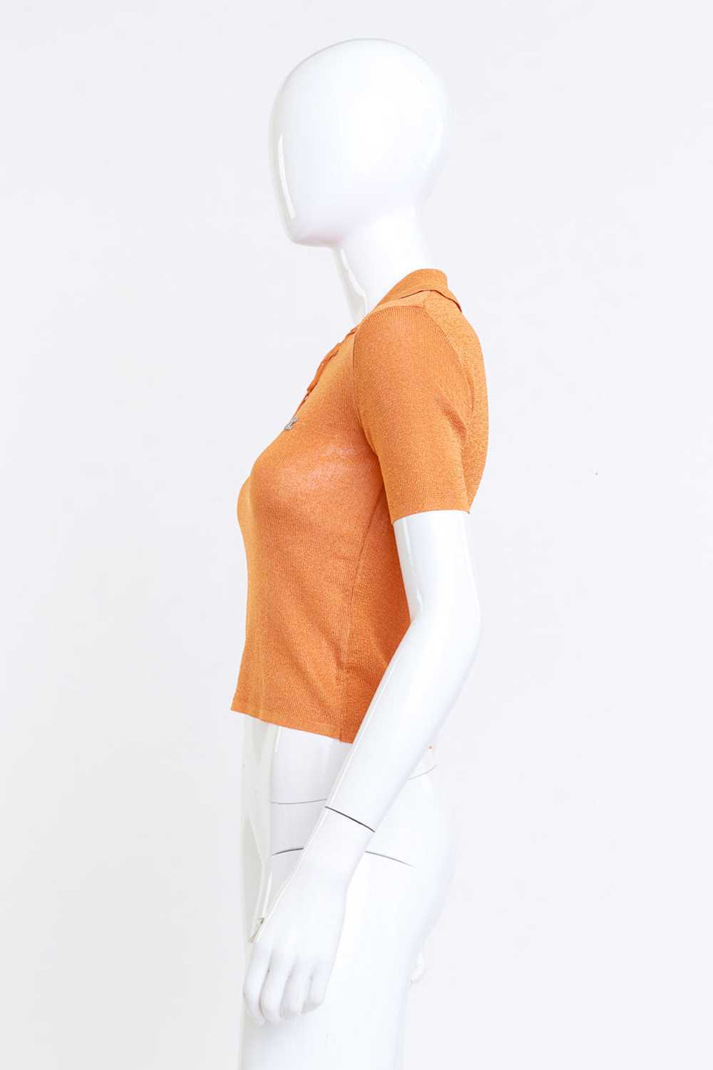 COURRÈGES Lace Up Knit Polo Top - image 3