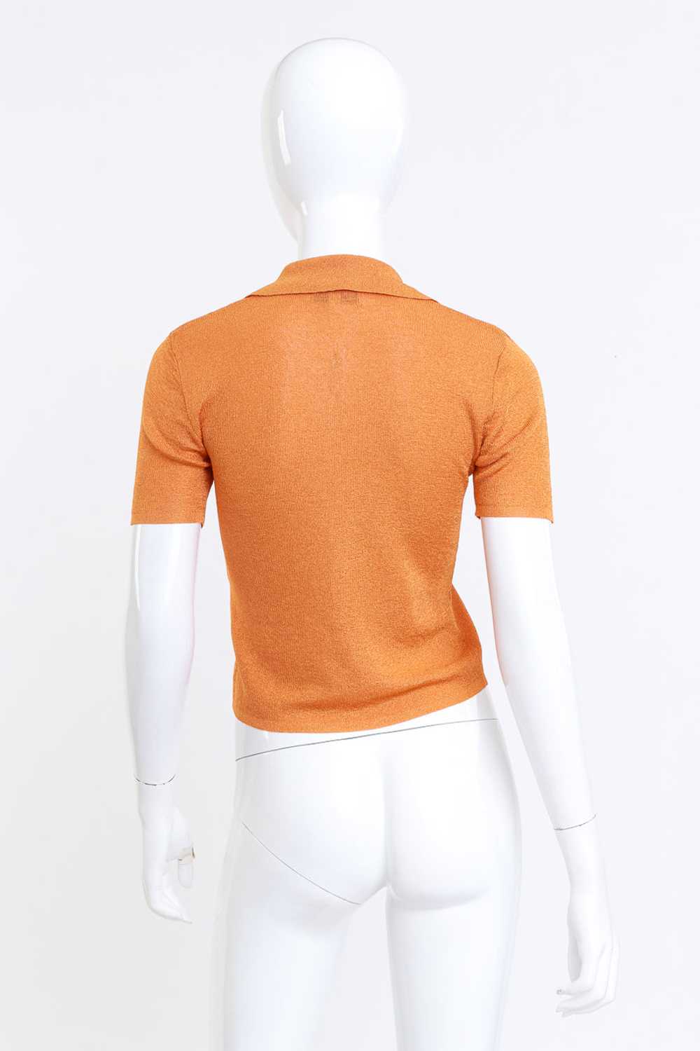 COURRÈGES Lace Up Knit Polo Top - image 4