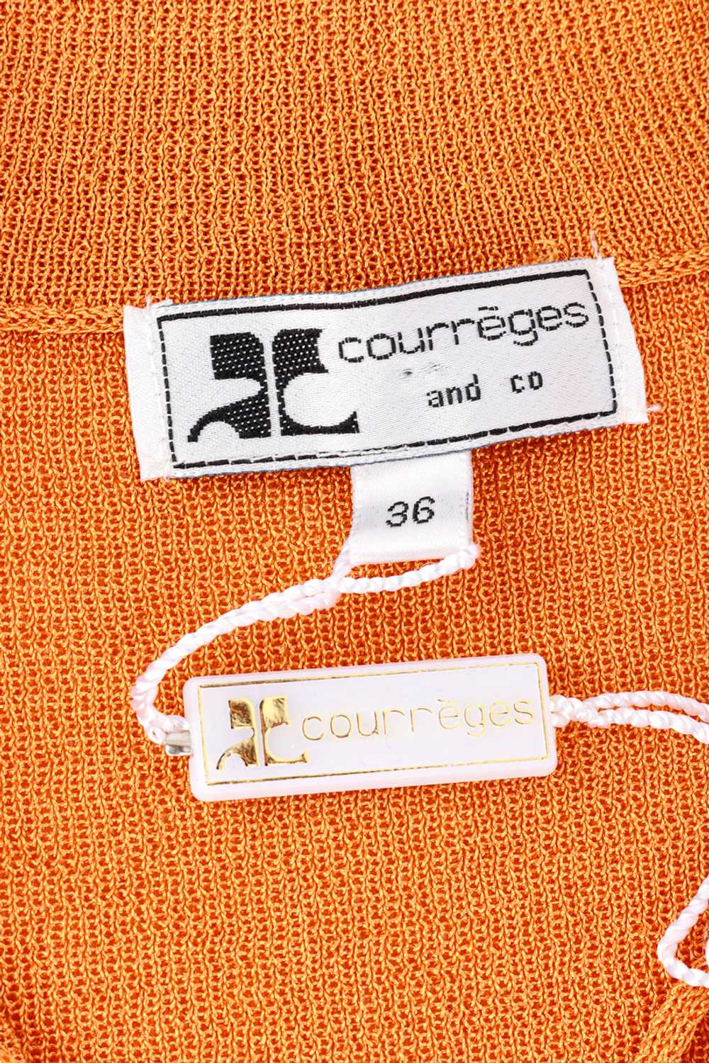 COURRÈGES Lace Up Knit Polo Top - image 9