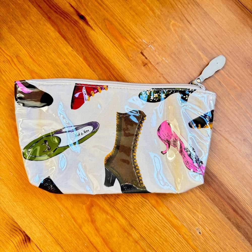 Nick & Nora vintage makeup pouch with shoe/boot p… - image 2