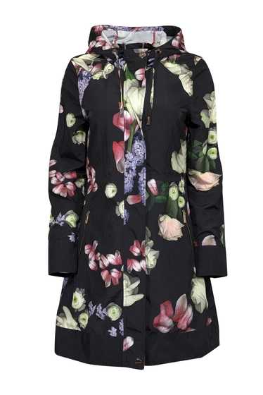 Ted Baker - Black w/ Multicolor Floral Print Parka