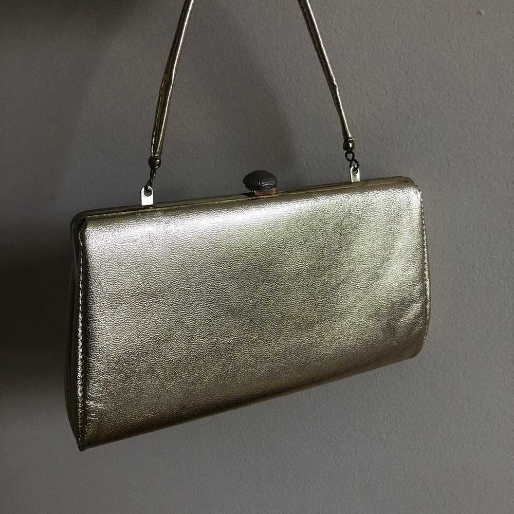 Vintage 50s Gold Handbag - image 2