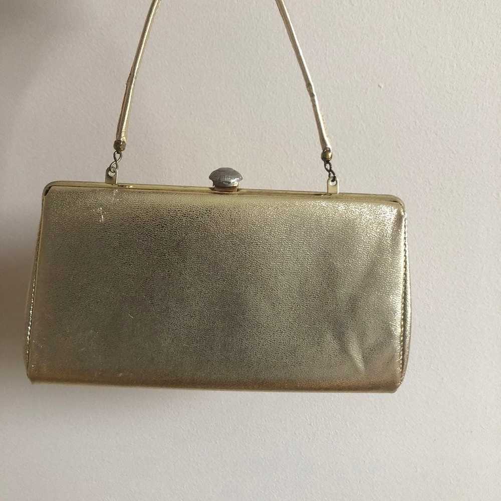 Vintage 50s Gold Handbag - image 4