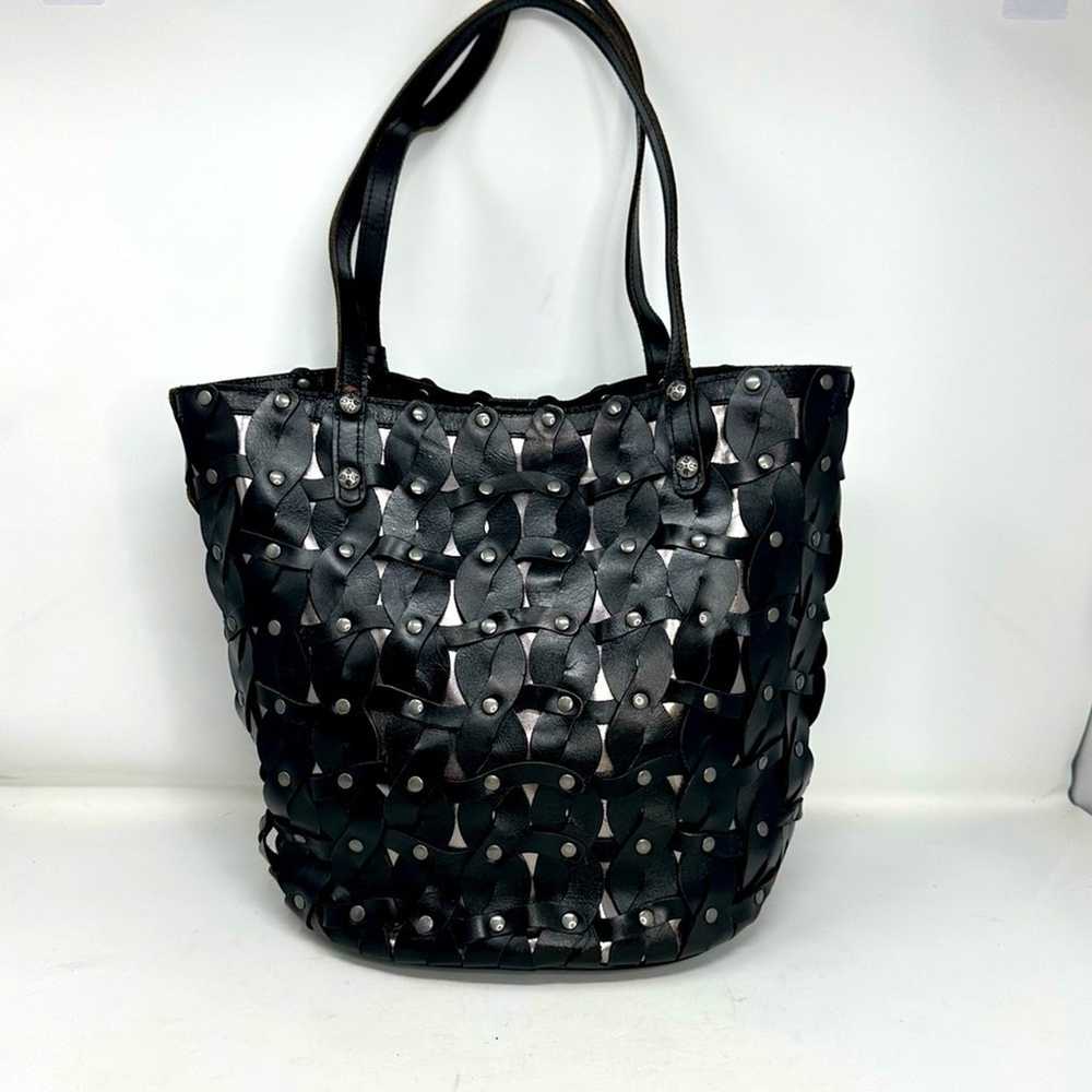 PATRICIA NASH Mizzana Twisted Braid Black Tote Bag - image 2