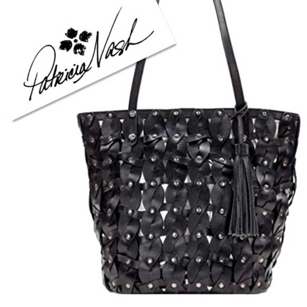 PATRICIA NASH Mizzana Twisted Braid Black Tote Bag - image 3