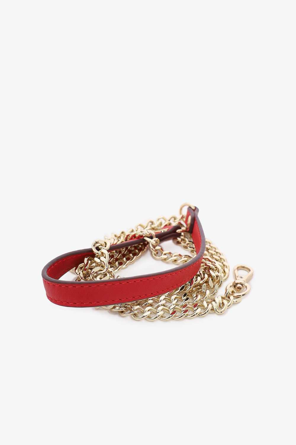 Strathberry Red Leather Chain Shoulder Bag - image 8