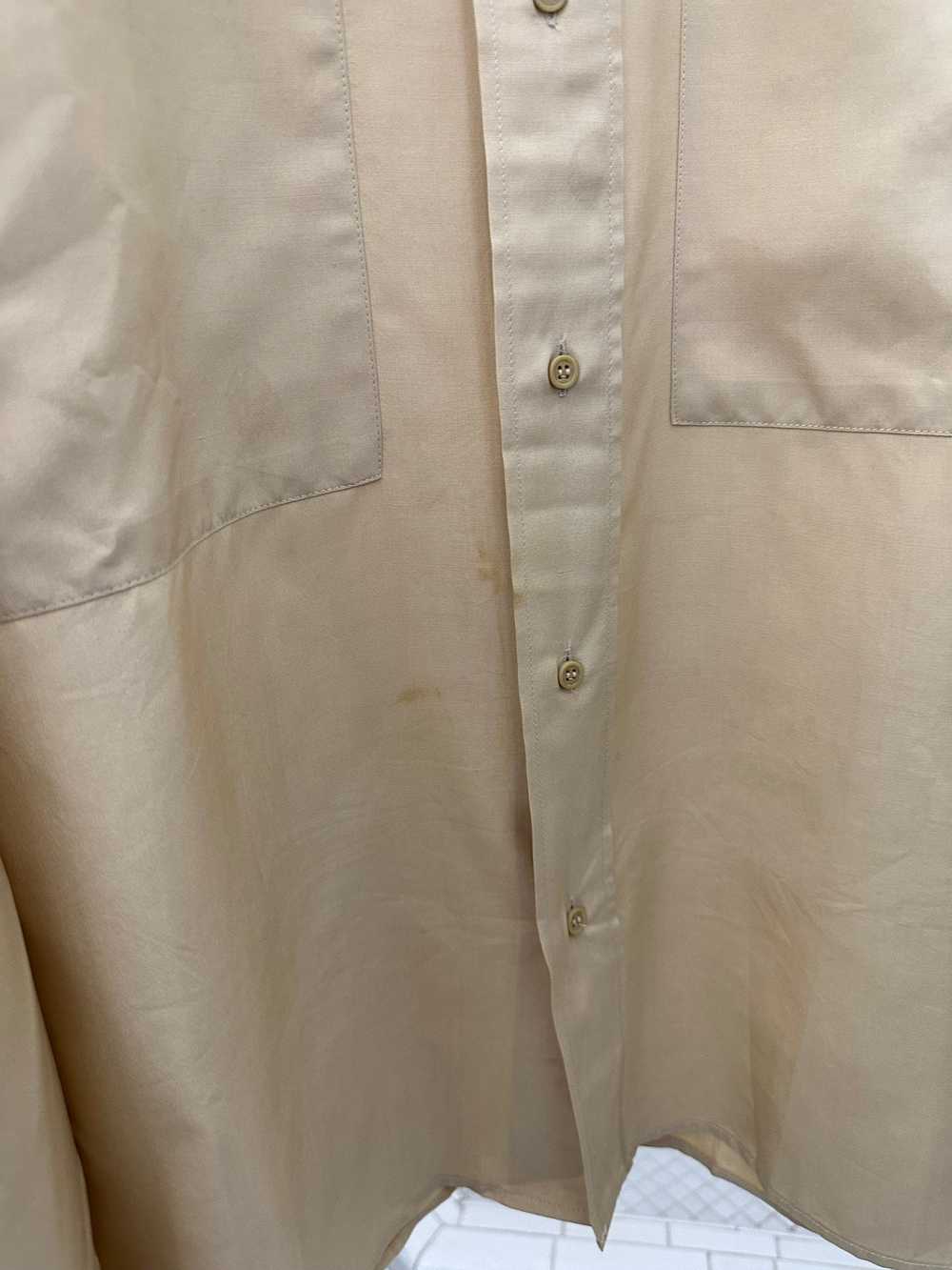 1980s Claude Montana Silk Patch Pocket Shirt - image 11