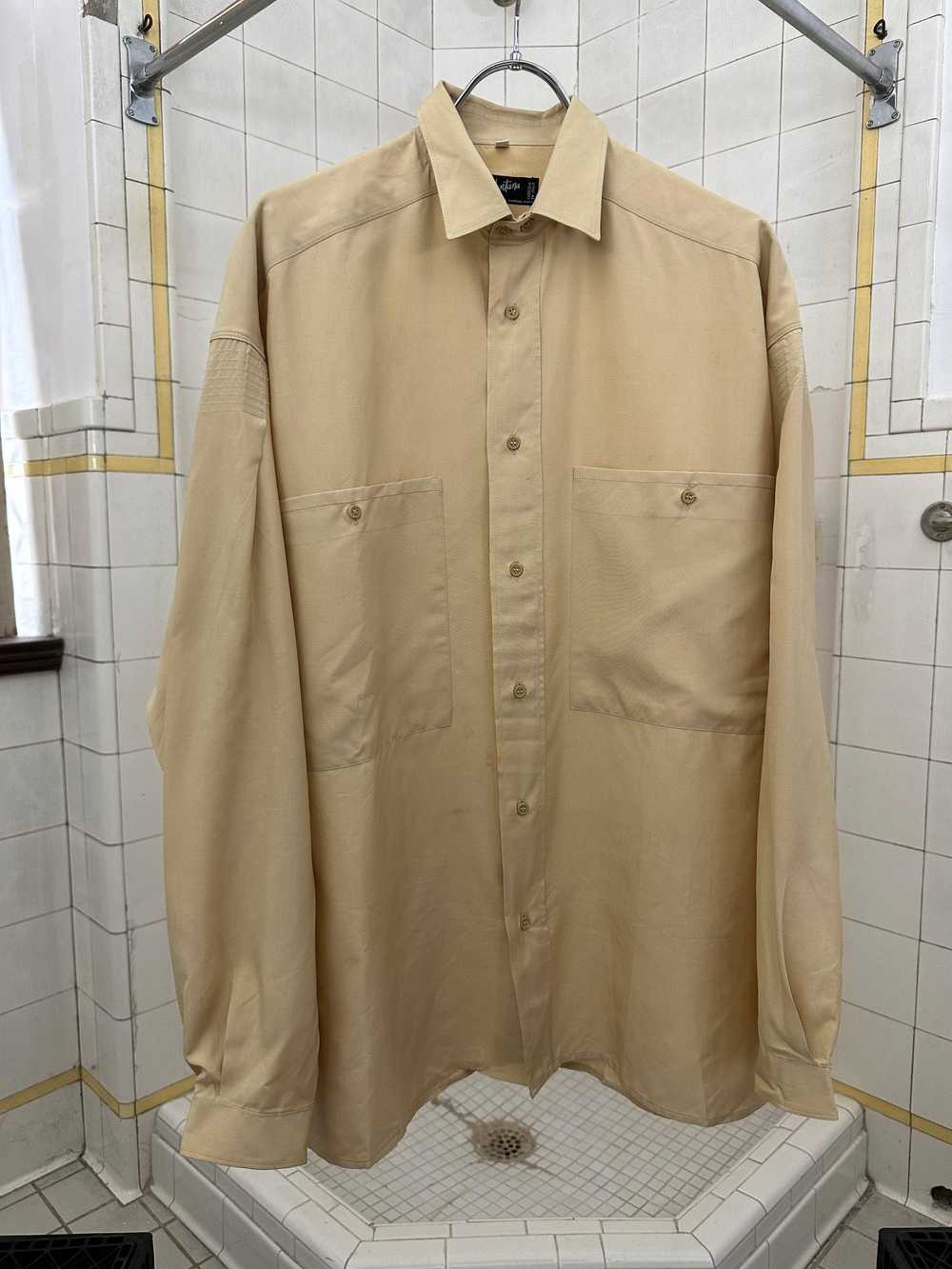 1980s Claude Montana Silk Patch Pocket Shirt - image 2